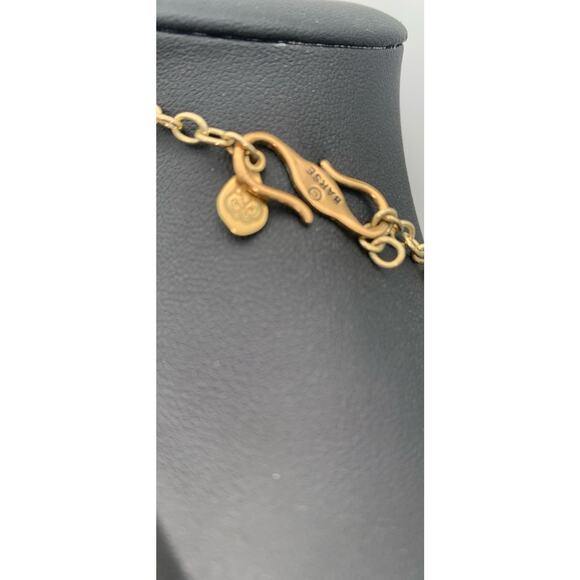 Barse Lapis Lazuli & Tooled Leather Necklace Etruscan Style, Up To 19" Long - Picture 8 of 8